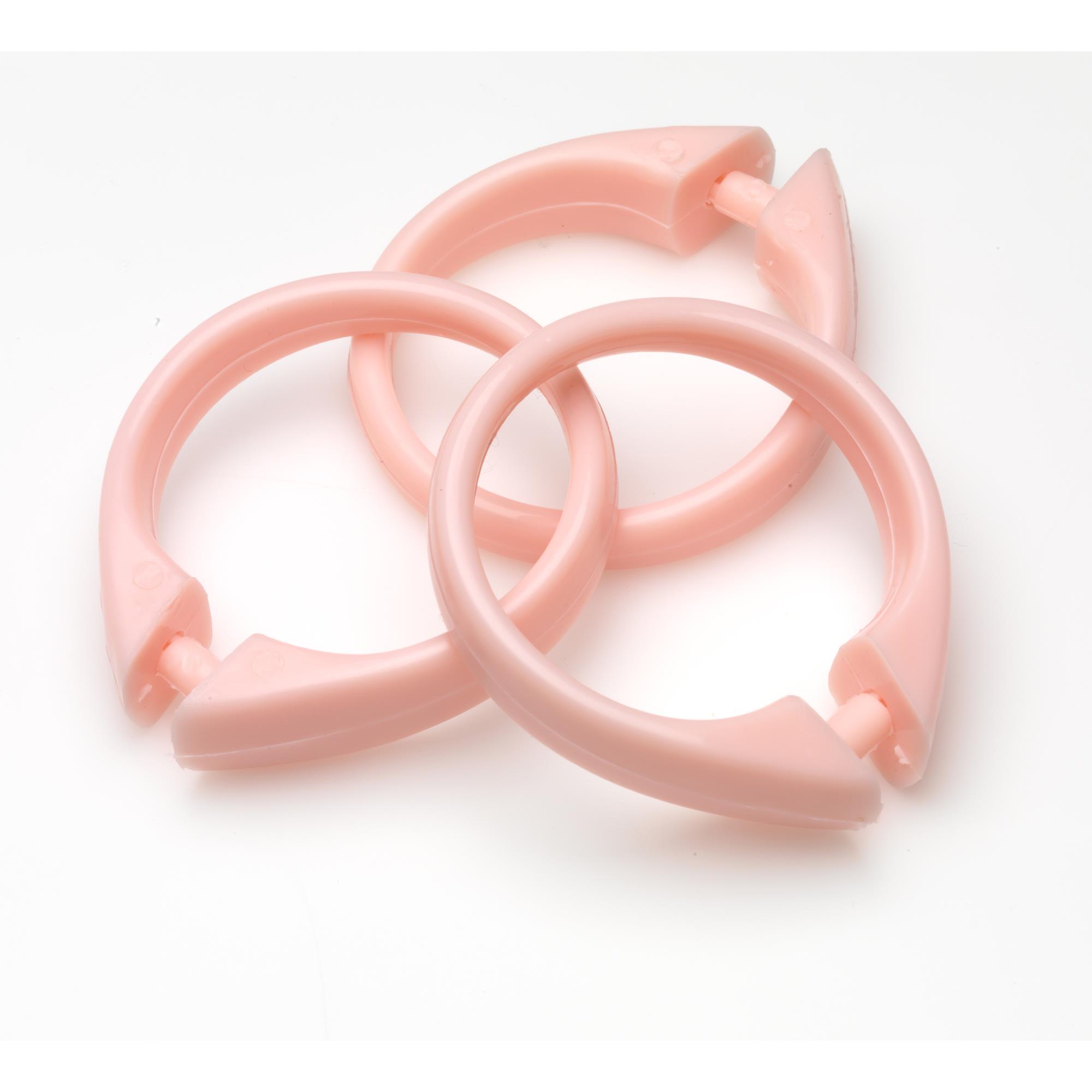 Carnation Home "Snap" Plastic Shower Curtain Hooks in Pink 71821052127
